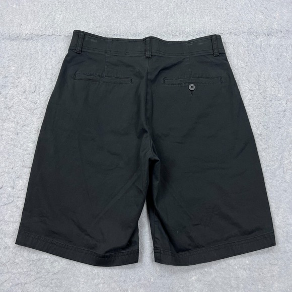 Lee Shorts Men's 32 Black Flat Front Chino Motion Flex Waistband Stretch 9.5" - Picture 10 of 11